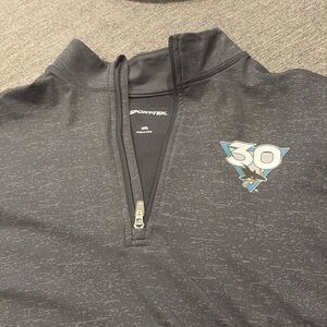 Men’s long sleeve quarter zip San Jose Sharks and Estrella Jalisco gray